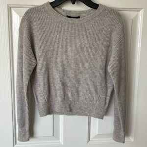 Aqua Girls 100% Cashmere Sweater Heather Grey Size Small